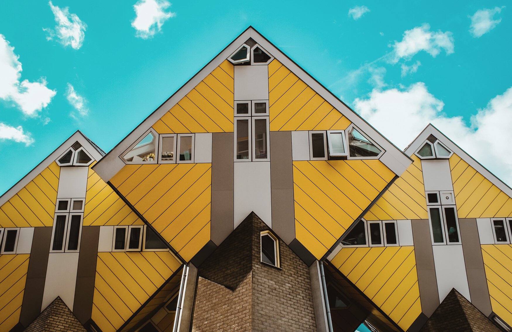 Facade of a Yellow Concrete Building